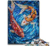 Jigsaw Puzzles for Adults Teenagers Jigsaws Puzzle Koi Fish Challenging Game for The Whole for Women, Gifts for Men 50x75cm