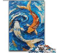 Jigsaw Puzzles for Adults Teenagers Jigsaws Puzzle Koi Fish Challenging Game Toys Deal As Gifts for The Whole Family for Ages 14+ 70x100cm