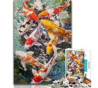 Jigsaw Puzzles for Adults Teenagers Jigsaws Puzzle Koi,Help The Brain Exercise Addictive Toys to Cultivate Patience Artists Collection,Fine Art 50x75cm