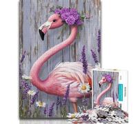 Jigsaw Puzzles for Adults Teenagers Jigsaws Puzzle Lavender Flamingo,Challenging Game And Family Play Educational Game for Birthday,Chrismas 75x50cm