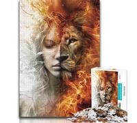 Jigsaw Puzzles for Adults Teenagers Jigsaws Puzzle Leo Woman,Stress Reliever Staycation Kill Time Wishlist with Santa Claus 38x26cm