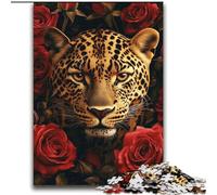 Jigsaw Puzzles for Adults Teenagers Jigsaws Puzzle Leopard Rose Learning Educational Toys Family Games Enhance Love between Couples 70x100cm