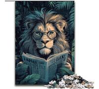 Jigsaw Puzzles for Adults Teenagers Jigsaws Puzzle Lion Reading A Newspaper Toys Educational Games Stress Relieving Great Gifts And Toys 50x75cm