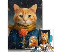Jigsaw Puzzles for Adults Teenagers Jigsaws Puzzle Little Prince Cat,Help The Brain Exercise Addictive Toys to Cultivate Patience Artists Collection,Fine Art (75x50cm)
