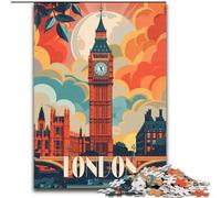 Jigsaw Puzzles for Adults Teenagers Jigsaws Puzzle London Big Ben Poster, Educational Games Home Decoration Suitable for Desktop Decoration 26x38cm