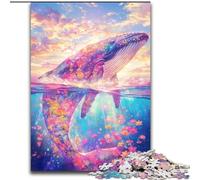 Jigsaw Puzzles for Adults Teenagers Jigsaws Puzzle Magical Whale, Stress Reliever Difficult Challenge Home Decoration Toys (Size 50x75cm)
