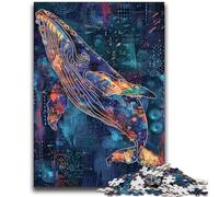 Jigsaw Puzzles for Adults Teenagers Jigsaws Puzzle Magical Whale Suitable for Ages 14 And Up Family Games Deal As Gifts for The Whole Family 26x38cm