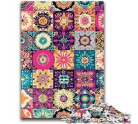Jigsaw Puzzles for Adults Teenagers Jigsaws Puzzle Mandala Flower Collage Challenging Game Toys Deal As Gifts for The Whole Family for Ages 14+ 26x38cm