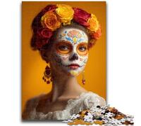 Jigsaw Puzzles for Adults Teenagers Jigsaws Puzzle Mexican Skull Girls Suitable for Ages 14 And Up Family Games Deal As Gifts for The Whole Family 50x75cm
