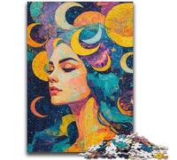 Jigsaw Puzzles for Adults Teenagers Jigsaws Puzzle Moon Woman Challenging Game Toys Deal As Gifts for The Whole Family for Ages 14+ 26x38cm