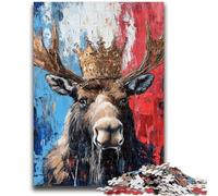 Jigsaw Puzzles for Adults Teenagers Jigsaws Puzzle Moose Art for 14+ Unique Challenge Game Family Games Christmas Birthday Gifts 50x75cm