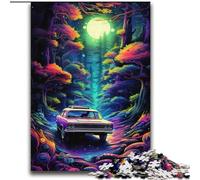 Jigsaw Puzzles for Adults Teenagers Jigsaws Puzzle Neon Car in Nature for And from 14 Years And over Play Toys Because It Is Ideal As A Gift for The Whole Family 70x100cm