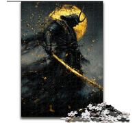 Jigsaw Puzzles for Adults Teenagers Jigsaws Puzzle Neon Samurai Warrior War,Family Entertainment Toys Is Ideal As A Gift for The Whole Family 50x75cm