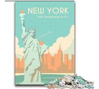 Jigsaw Puzzles for Adults Teenagers Jigsaws Puzzle New York City, Stress Reliever Difficult Challenge Secret Santa Gifts for Age 14 Years Up 70x100cm