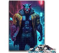 Jigsaw Puzzles for Adults Teenagers Jigsaws Puzzle Night Stalker Werewolf Quiz Game for Is Ideal As A Gift for The Whole Family 26x38cm