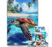 Jigsaw Puzzles for Adults Teenagers Jigsaws Puzzle Ocean Turtle,Decompressing Intellectual Educational Toy Birthday Gift 38x26cm