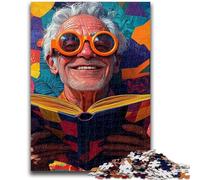 Jigsaw Puzzles for Adults Teenagers Jigsaws Puzzle Old Man Reading A Book Challenging Game And Family Play Educational Game for Birthday, Chrismas 38x26cm