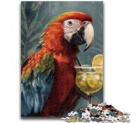 Jigsaw Puzzles for Adults Teenagers Jigsaws Puzzle Parrot Drinking A Drink Decompressing Intellectual Educational Toy Suitable for Couples for And Age 14 50x75cm