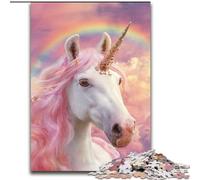 Jigsaw Puzzles for Adults Teenagers Jigsaws Puzzle Pink Unicorn, for And from 14 Years And over Educational Learning Toys Family Games Birthday Present (Size50x75cm)