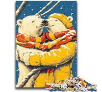 Jigsaw Puzzles for Adults Teenagers Jigsaws Puzzle Polar Bear Couple for And from 14 Years And over Play Toys Because It Is Ideal As A Gift for The Whole Family 38x26cm