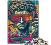 Jigsaw Puzzles for Adults Teenagers Jigsaws Puzzle Pop-art Michelangelos David Statue Suitable for Ages 14 And Up Family Games Deal As Gifts for The Whole Family 26x38cm