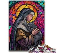Jigsaw Puzzles for Adults Teenagers Jigsaws Puzzle Portrait of Mary The Mother Challenging Game for The Whole for Women, Gifts for Men 26x38cm