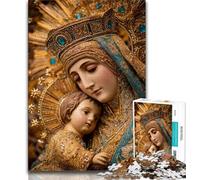Jigsaw Puzzles for Adults Teenagers Jigsaws Puzzle Portrait of Mary The Mother,Educational Games Home Decoration Birthday Present,Gifts,Wall Art (75x50cm)