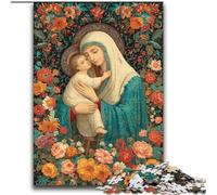 Jigsaw Puzzles for Adults Teenagers Jigsaws Puzzle Portrait of Mary The Mother Stress Reliever Difficult Challenge with Matching Poster And Trivia Sheet 70x100cm
