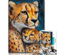 Jigsaw Puzzles for Adults Teenagers Jigsaws Puzzle Prairie Cheetah,Toys Educational Games Stress Relieving Enhance Love between Couples (75x50cm)