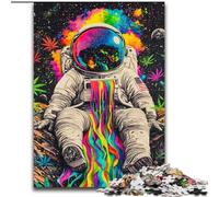 Jigsaw Puzzles for Adults Teenagers Jigsaws Puzzle Psychedelic Astronaut, Family Fun Games Is Ideal As A Gift for The Whole Family (Size 26x38cm)