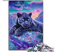 Jigsaw Puzzles for Adults Teenagers Jigsaws Puzzle Psychedelic Black Panther, Toys Educational Games Stress Relieving Unique Home Decor And Gifts (size 26x38cm)