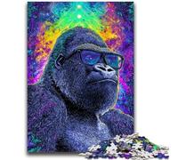 Jigsaw Puzzles for Adults Teenagers Jigsaws Puzzle Psychedelic Chimpanzee Challenging Game for The Whole for Women, Gifts for Men 26x38cm