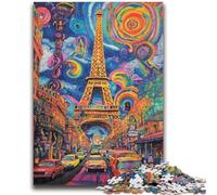 Jigsaw Puzzles for Adults Teenagers Jigsaws Puzzle Psychedelic Eiffel Challenging Game for The Whole for Women, Gifts for Men 50x75cm