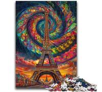 Jigsaw Puzzles for Adults Teenagers Jigsaws Puzzle Psychedelic Eiffel for Educational Game Challenge Toy Unique Home Decor And Gifts 50x75cm