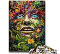 Jigsaw Puzzles for Adults Teenagers Jigsaws Puzzle Psychedelic Face Learning Educational Toys Family Games Enhance Love between Couples 50x75cm