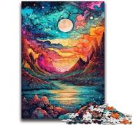 Jigsaw Puzzles for Adults Teenagers Jigsaws Puzzle Psychedelic Landscape for Age 14+ Intellectual Game Christmas Birthday Gifts 26x38cm