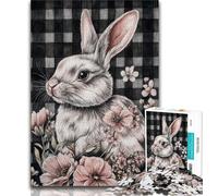 Jigsaw Puzzles for Adults Teenagers Jigsaws Puzzle Rabbit,Toys Educational Games Stress Relieving Enhance Love between Couples (38x26cm)