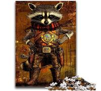 Jigsaw Puzzles for Adults Teenagers Jigsaws Puzzle Raccoon Warrior Suitable for People Aged 14 And Above Educational Game Challenge Toy Gift For Birthdays 50x75cm