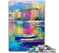 Jigsaw Puzzles for Adults Teenagers Jigsaws Puzzle Rainbow Boat Quiz Game for Is Ideal As A Gift for The Whole Family 26x38cm