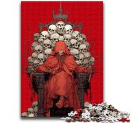 Jigsaw Puzzles for Adults Teenagers Jigsaws Puzzle Red Skull Vibrant And Unique Design Relaxing & Challenging Puzzle Experience 50x75cm