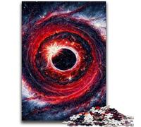 Jigsaw Puzzles for Adults Teenagers Jigsaws Puzzle Red Space Hole Vibrant And Unique Design Relaxing & Challenging Puzzle Experience 26x38cm