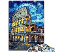 Jigsaw Puzzles for Adults Teenagers Jigsaws Puzzle Roman Colosseum at Night Stress Reliever Difficult Challenge Deal As Gifts for The Whole Family 50x75cm