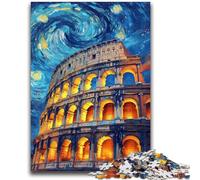 Jigsaw Puzzles for Adults Teenagers Jigsaws Puzzle Roman Colosseum at Night Suitable for Ages 14 And Up Family Games Deal As Gifts for The Whole Family 50x75cm
