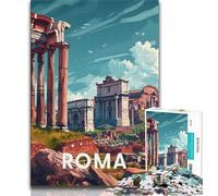 Jigsaw Puzzles for Adults Teenagers Jigsaws Puzzle Rome Roman Forum,Challenging Game for Is Ideal As A Gift for The Whole Family (75x50cm)
