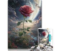 Jigsaw Puzzles for Adults Teenagers Jigsaws Puzzle Rose,Help The Brain Exercise Addictive Toys to Cultivate Patience Artists Collection,Fine Art (38x26cm)