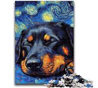 Jigsaw Puzzles for Adults Teenagers Jigsaws Puzzle Rottweiler Night Sky Quiz Game for Is Ideal As A Gift for The Whole Family 26x38cm