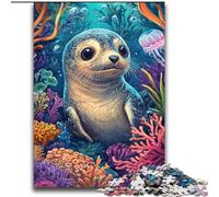 Jigsaw Puzzles for Adults Teenagers Jigsaws Puzzle Sea Seal for And from 14 Years And over Play Toys Because It Is Ideal As A Gift for The Whole Family 70x100cm