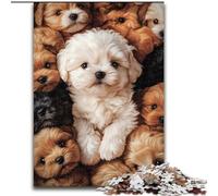 Jigsaw Puzzles for Adults Teenagers Jigsaws Puzzle Shih Tzu Dogs Collage, Learning Educational Is Ideal As A Gift for The Whole Family (Size 50x75cm)