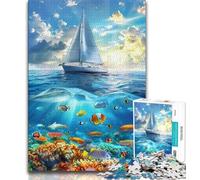 Jigsaw Puzzles for Adults Teenagers Jigsaws Puzzle Ship Sailing on The Ocean,Family Entertainment Toys Is Ideal As A Gift for The Whole Family 75x50cm