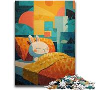 Jigsaw Puzzles for Adults Teenagers Jigsaws Puzzle Sleeping Bunny Suitable for People Aged 14 And Above Educational Game Challenge Toy Gift For Birthdays 26x38cm